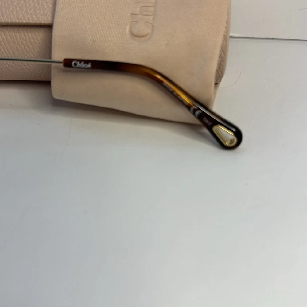 New Authentic Chloé CH 0037S 2343J3 - GOLD/ GREEN GRADIENT Round Sunglasses